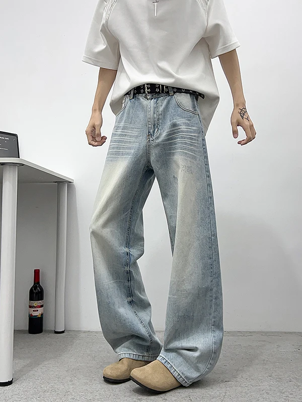 Light Wa herenjeans losse casual rechte pijpen Amerikaanse Sle Cleanfit Haome wijde pijpen lange broek Street Faion