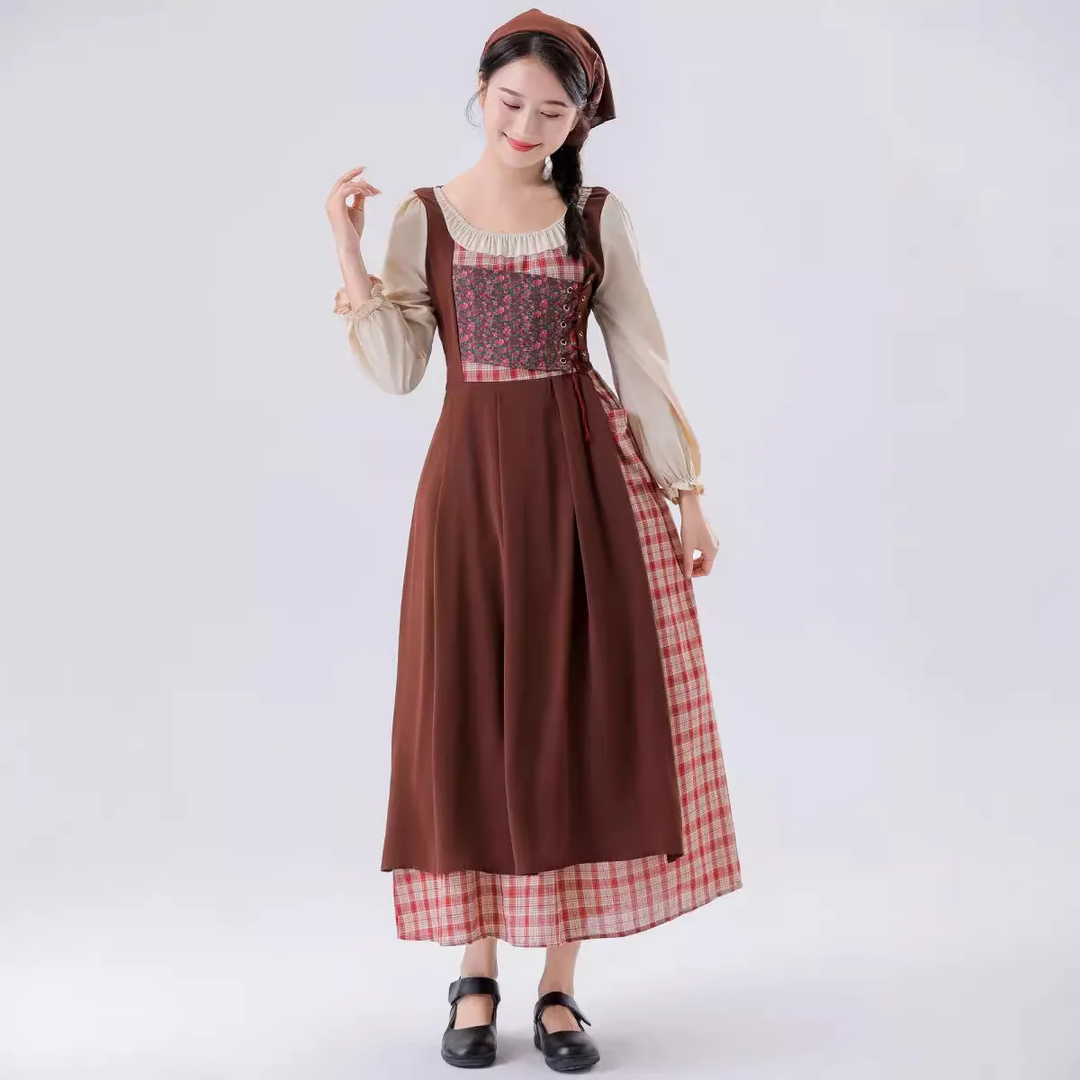 Halloween Adult New Field Manor Farm Maid Costume Role Play Dress Cosplay Costume Carnival Party Masquerade Performance Costume