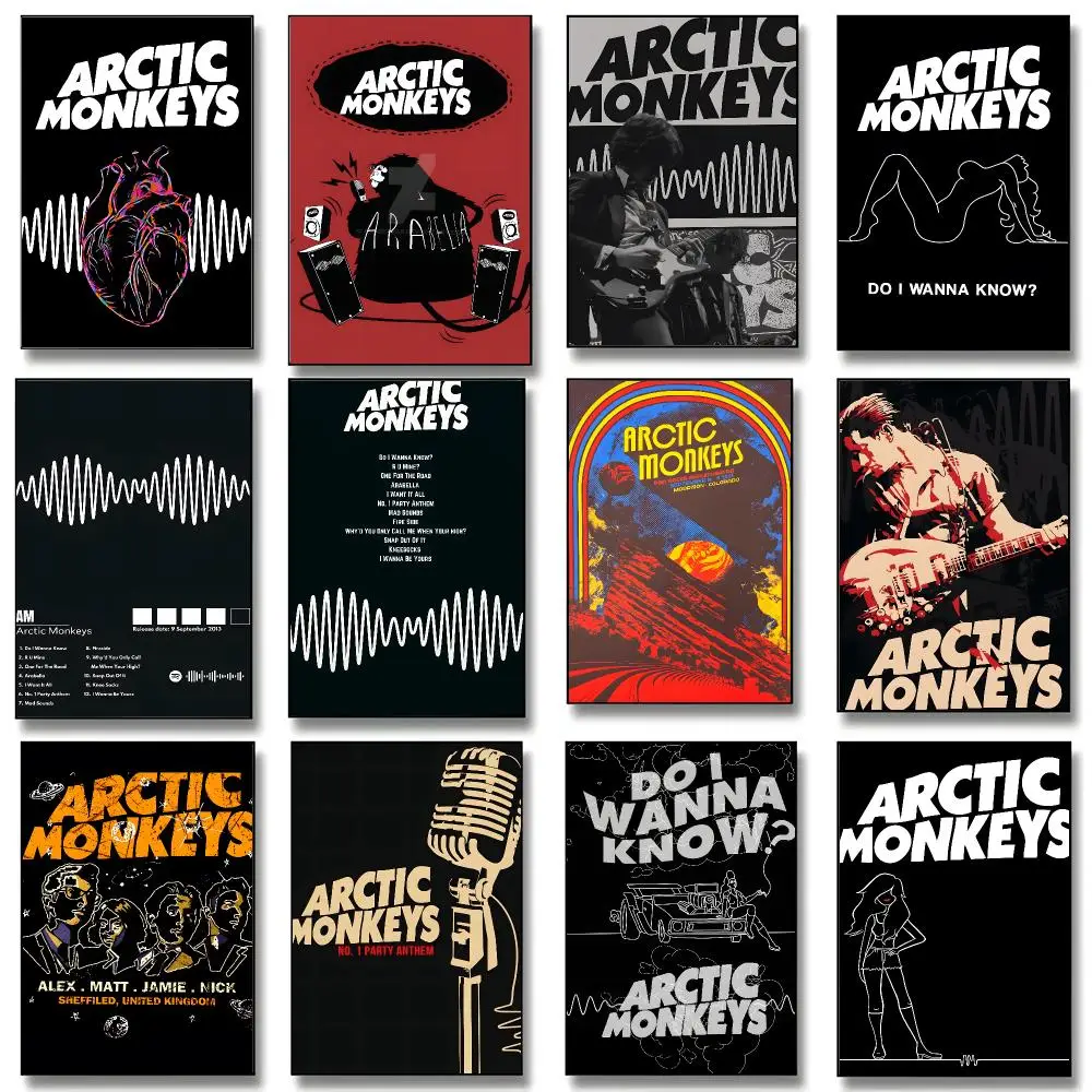 Singer Merch A-Arctic Monkeys Poster Print Painting Home Decor for Bedroom Living Room Hallway