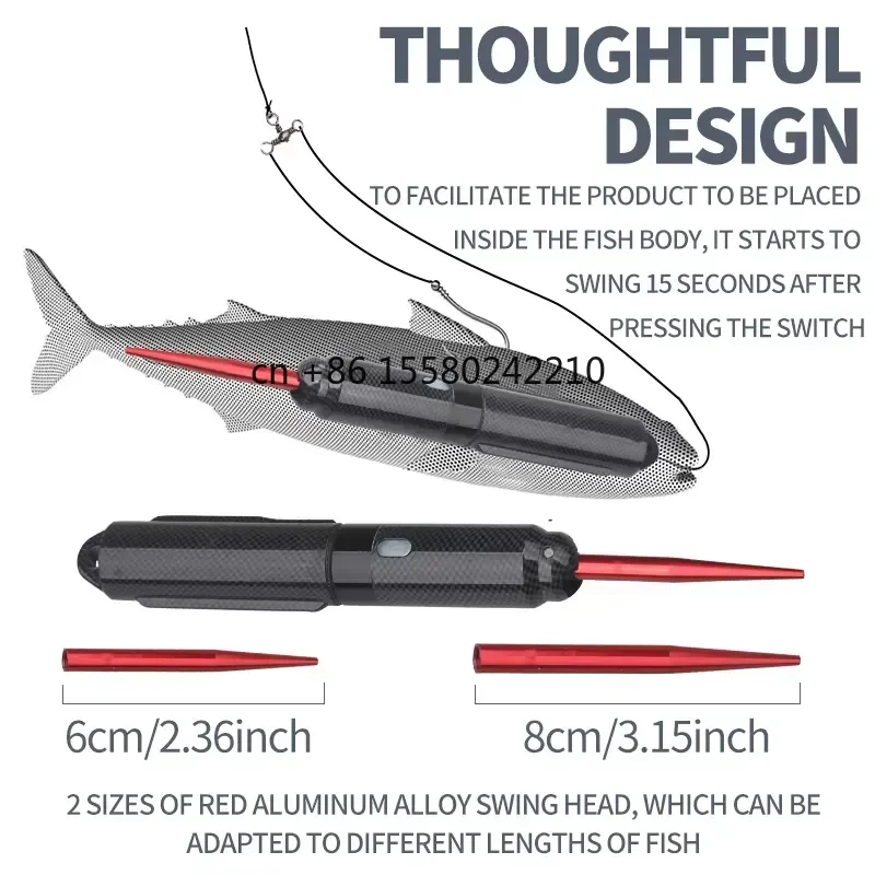 for Big Game Multiple Speeds Automatic ABS Swimming Electronic Live Fish Propeller Rechargeable Smart Bait Lure Fishing Gear