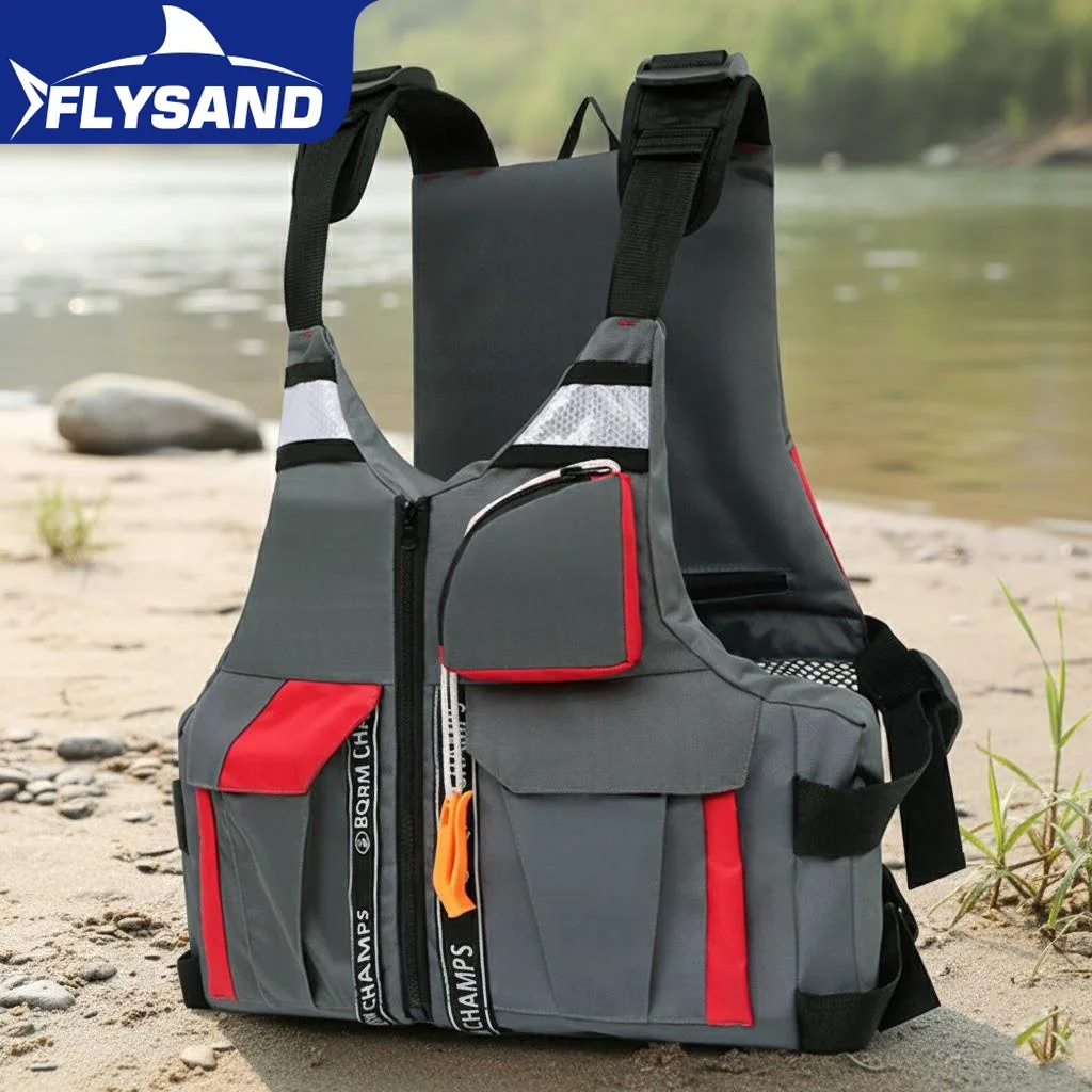 

Спасательный жилет с высокой плавучестью и регулируемыми ремнями для рыбалки и водных видов спорта на открытом воздухе