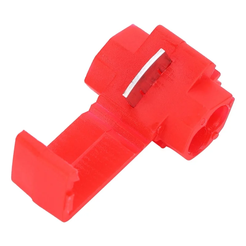 210Pcs Lock Wire Connectors Quick Splice Electrical Cable Snap Crimp Terminal Blocks Blue/Red