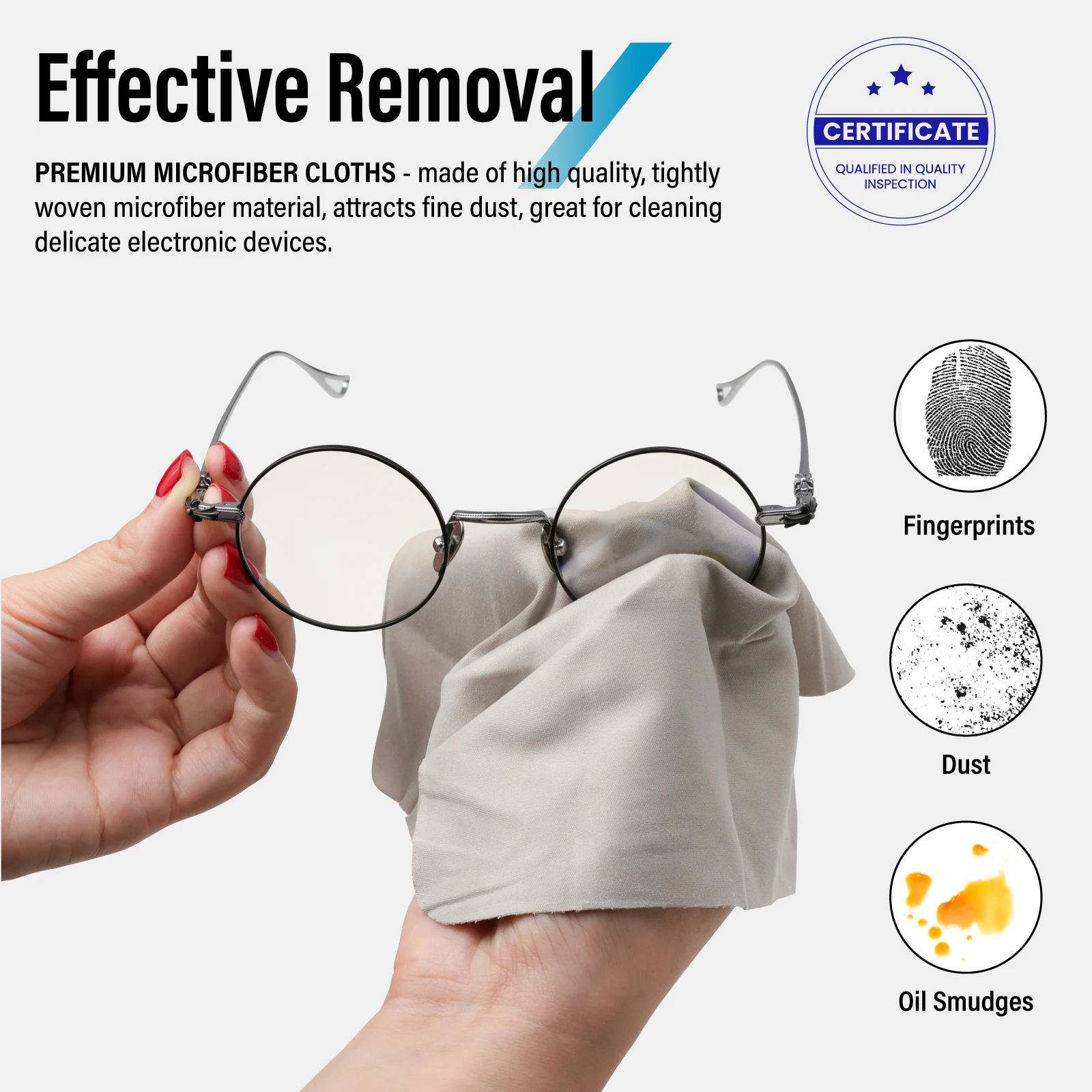 Antifogging Cloth for Eyeglasses, Screen, Goggles, Reusable and Portable Cleaning Cloth Lens Wipe for Coated Eyeglasses Mask