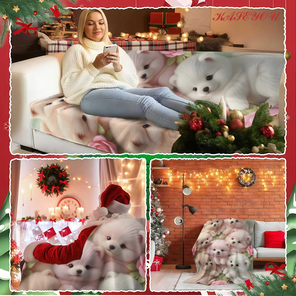 Cute Illustration Premium High-Quality Microfiber Fleece Blanket Great for Black Friday Cyber Monday Holiday Deals