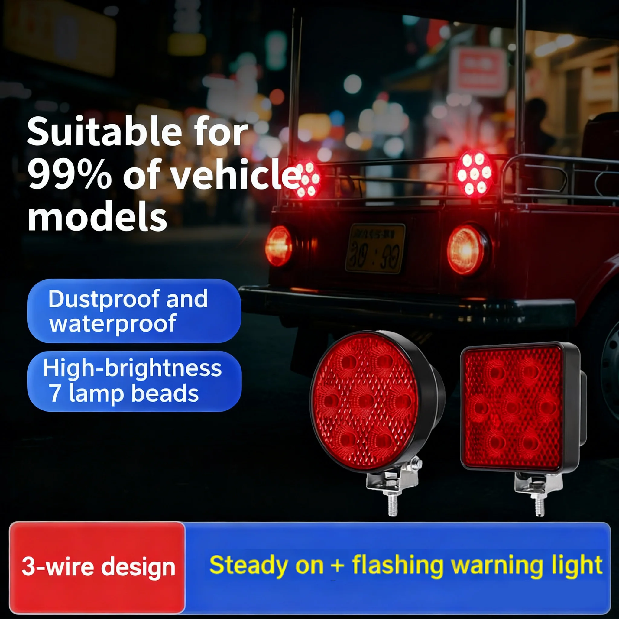 9V-80V LED Work Lights High Brightness Neon Lights Night Lighting Lamp for Cars Truck Off-Road Vehicles SUV ATV Pickup Lights