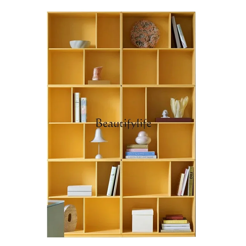 

1-*Italian minimalist combination bookcase dopamine cream wind storage cabinet