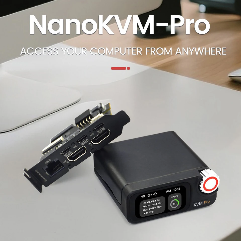 Sipeed Nano KVM-Pro Wi-Fi PoE対応モデル Sipeed NanoKVM-Pro 4K IP KVM ミニリモートコントロール操作および