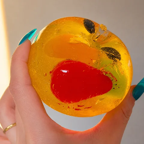 Apple Squishy Toy Slow Rising Stress Relief Squeeze Toy Soft Sensory Fidget Toy for Kids Adults