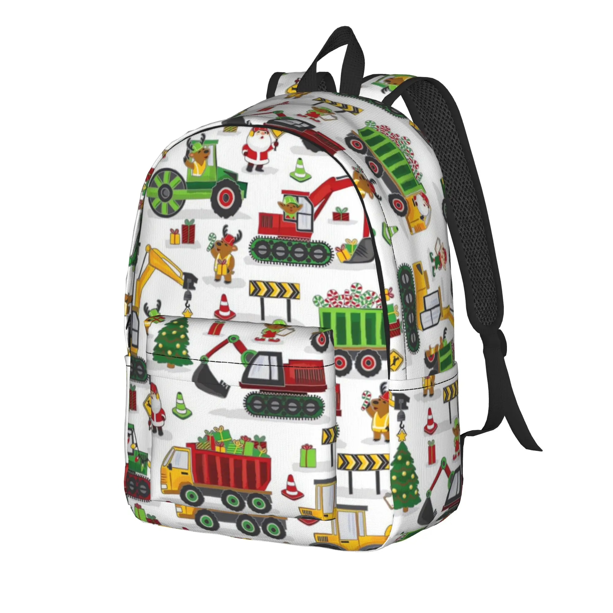 Tractors Farm Vehicles Backpack Unisex  Print Backpacks Polyester Style School Bags Travel Colorful Rucksack