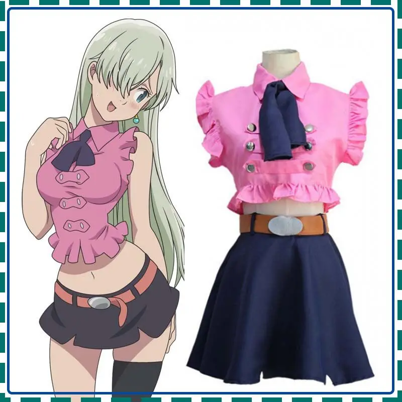 

Хэллоуин Семь Грехов Женский Свинец Элизабет Косплей Костюм Короткая Юбка Комплект для Сценического Выступления Аниме Тематический Наряд