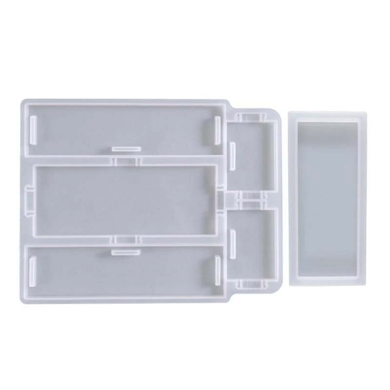 

J78F Dominoes Storage Box Epoxy Resin Mold Container Casting Silicone Mould DIY Crafts Making Tools Rectangular Resin Molds