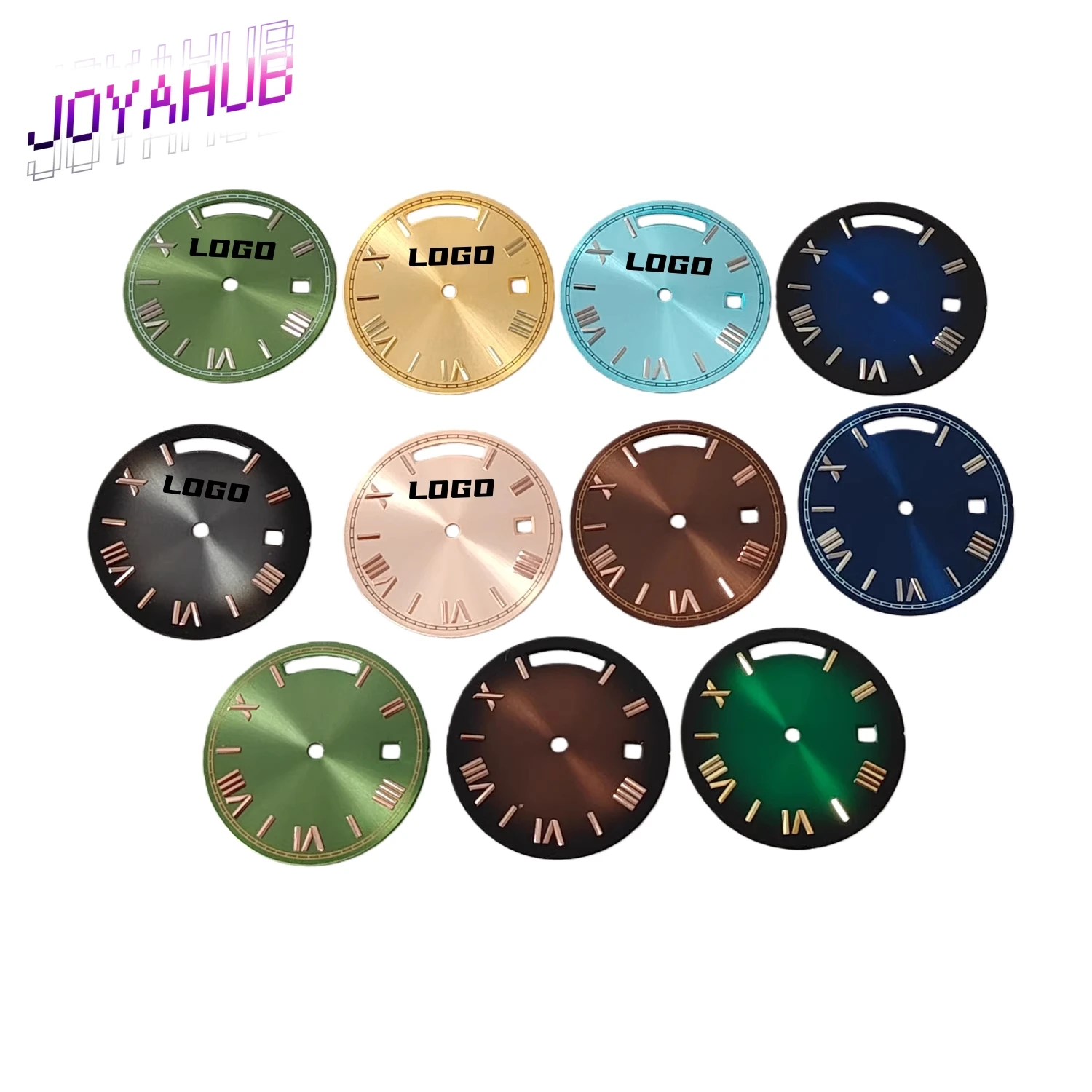 Custom LOGO Elegant Watch Accessories 30.8mm Single Calendar Sun Pattern Dial No Fluorescence Only Suitable for 8285 Movement