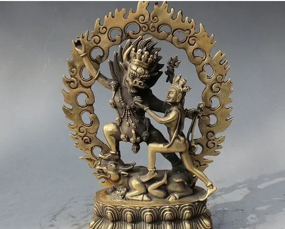 Tibet Tibetan Buddhism Bronze Vajrapani Exorcism Hayagriva Hevajra Buddha Statue