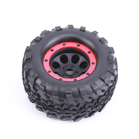 AUSTAR 2pcs 155mm Beadlock Wheel Rims + Rubber Tires for 1/8 RC Monster Truck