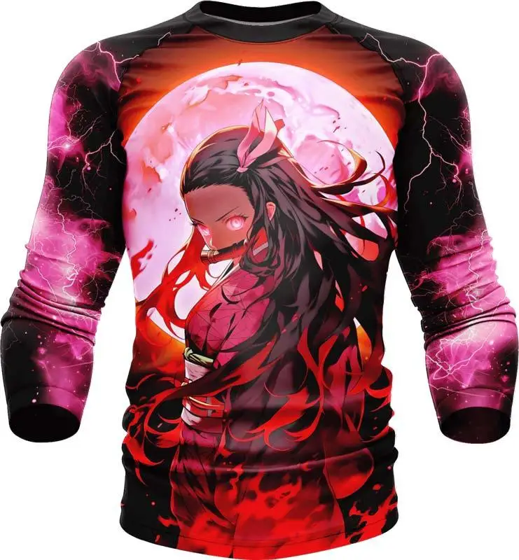 

Demon Slayer Founder Ekimmara с длинными рукавами и 3D принтом из быстросохнущей ткани с длинными рукавами для мужчин, женщин и детей