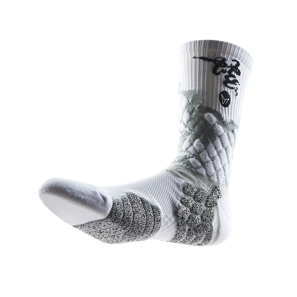 زوج واحد من جوارب رياضية مضغوطة من Veidoorn مع حماية للكاحل، جوارب رياضية مبطنة قابلة للتنفس لتدريبات الصالة الرياضية #4