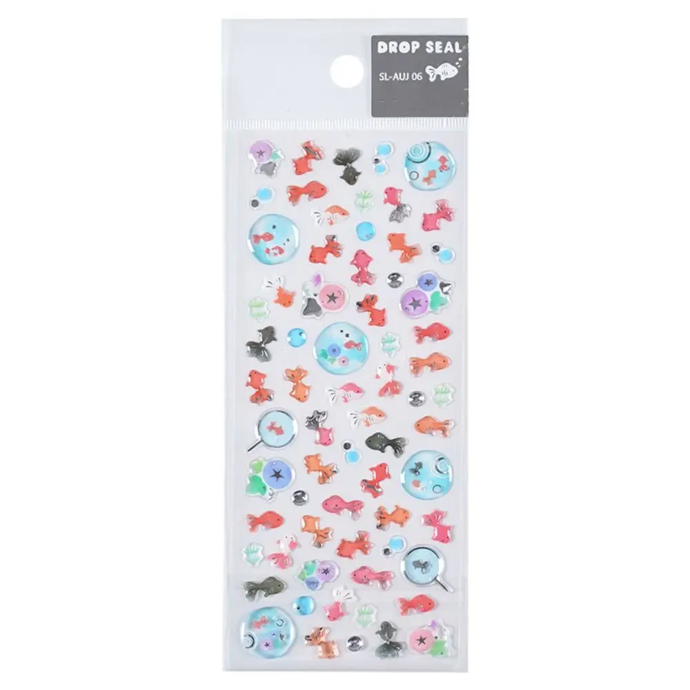 Durable Goldfish Crystal Glue Sticker DIY Cartoon Phone Case Decoration Graffiti