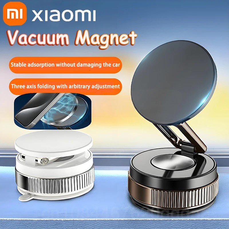 ﻿   Xiaomi 360° ° Вращающийся магнитный автомобильный держатель для телефона, многофункциональная складная вакуумная подставка для телефона, кронштейн для iOS Android