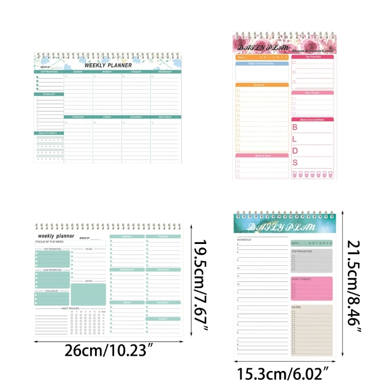 سلك ملزمة أسبوعية لوحة التقويم جدول مخطط أسبوعي مخطط لوحة المنظم