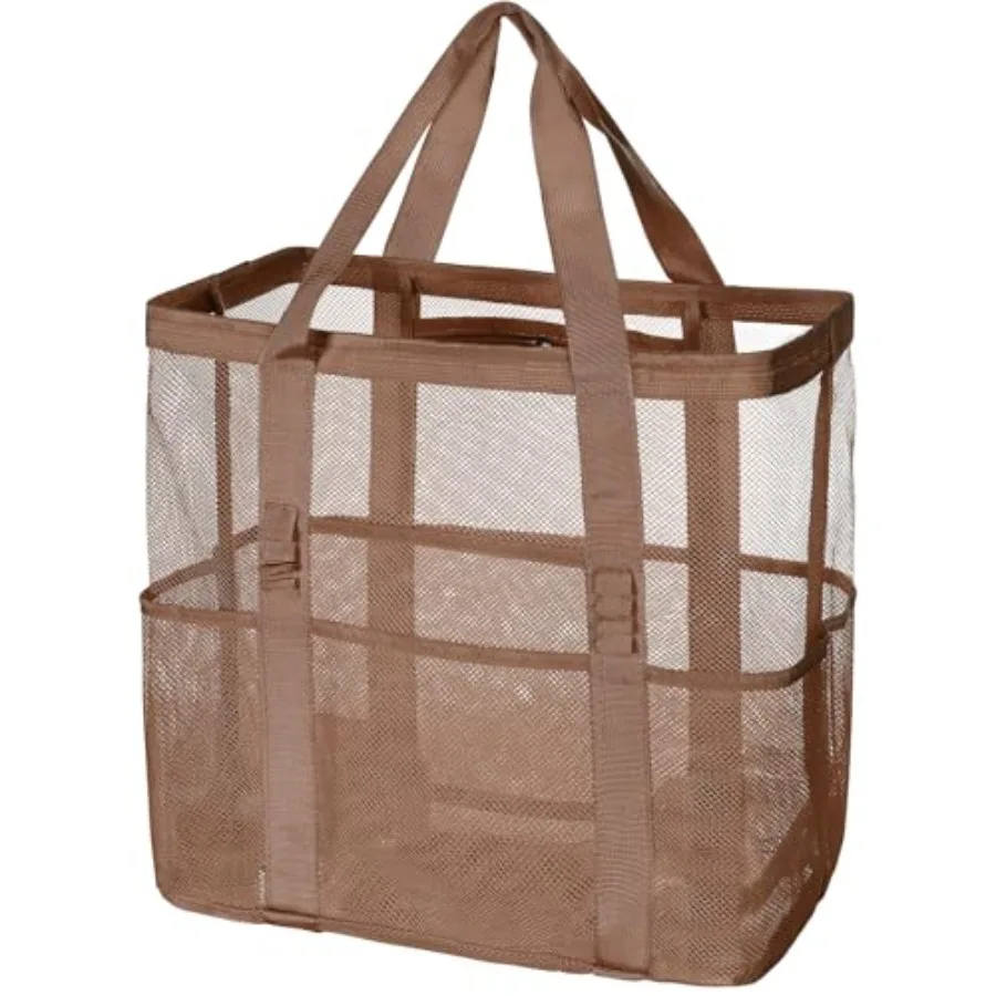 

Пляжная сумка-сетка - большая пляжная сумка с многофункциональными карманами для семейных путешествий/отдыха