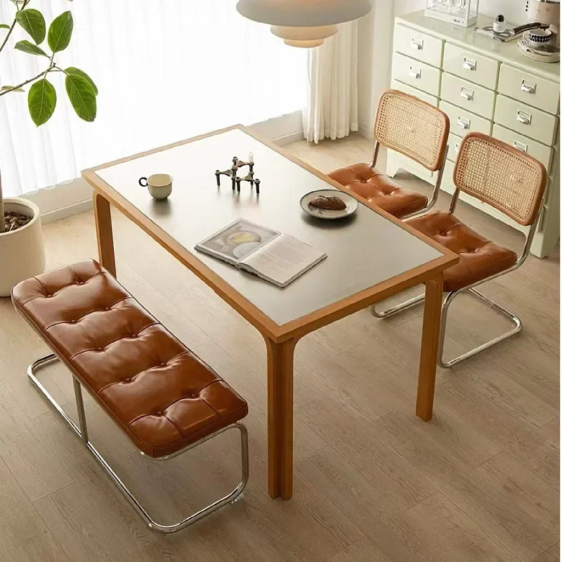 French Induction Dining Tables Square Children'S Walnut Shipping Dining Tables Luxury Marble Mesas De Jantar Kitchen Furniture