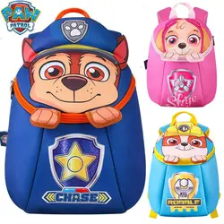 Genuine Paw Patrol Cartoon Bag 26-32cm Children backpack pat patrouille Skye Chase Boys Girls School Bag birthday Gift Age 2-6Y