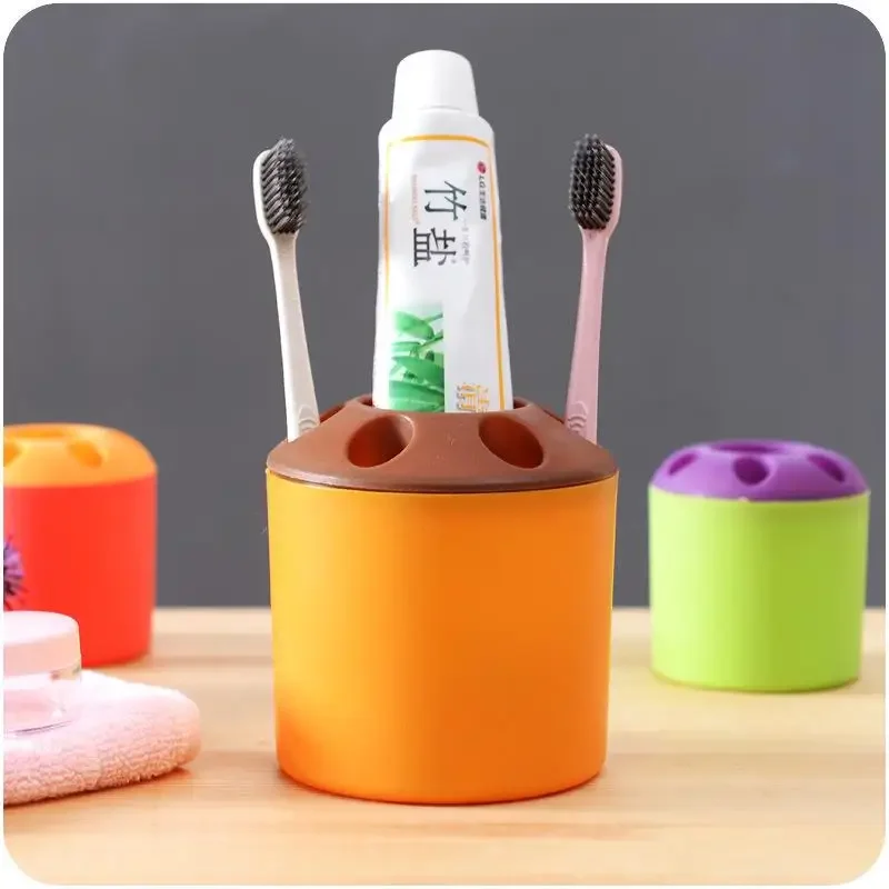 2pcs Creative Home Toothbrush Holder Multi-purpose Plastic Toothbrush Storage Tube Daily Necessities - Image 2