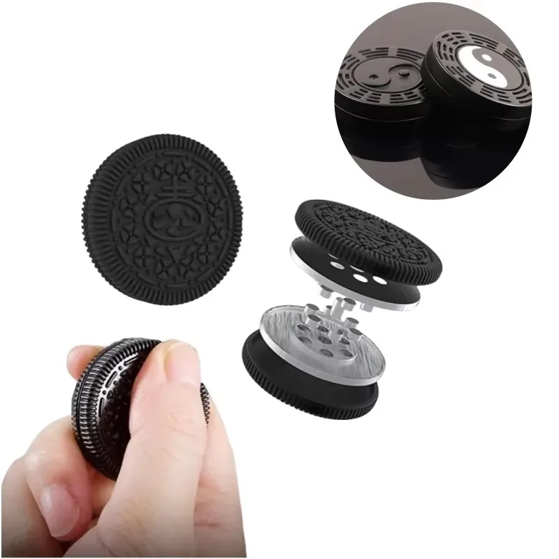 Metal EDC Magnetic Coins Gyro Adult Fidget Sensory Anti Stress Hand Spinner Anxiety  Stress Relief Office Funny Toy Gift