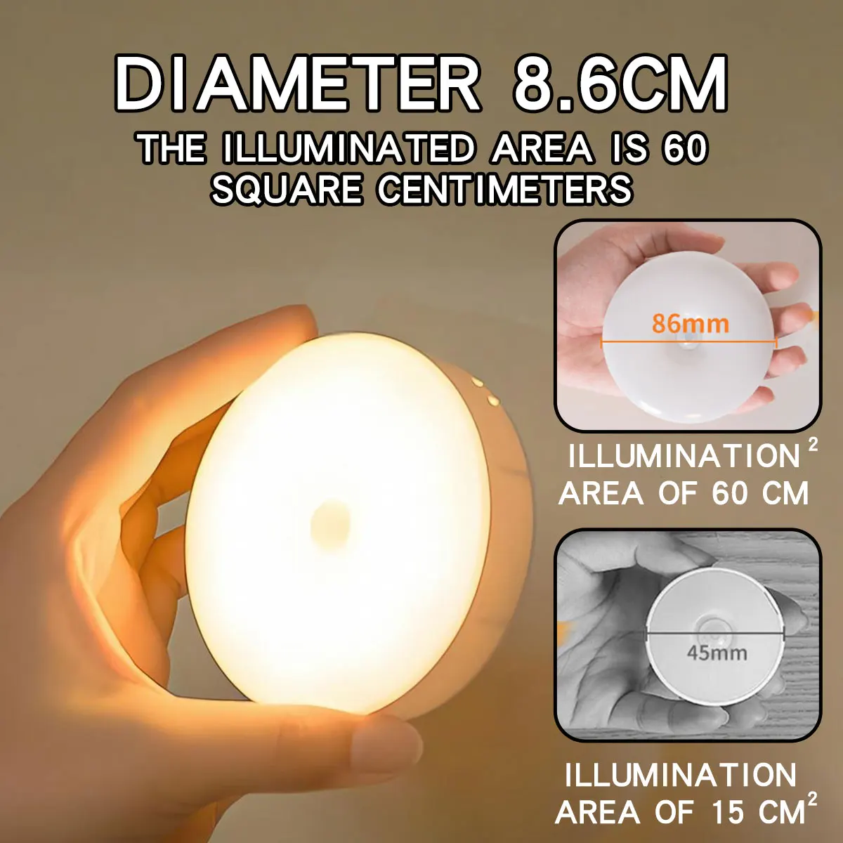 Smart LED Night Light Human Body Motion Sensor Digital Sensor Head Magnetic Suction Wireless Eye‑Protect Night Lamp For Home