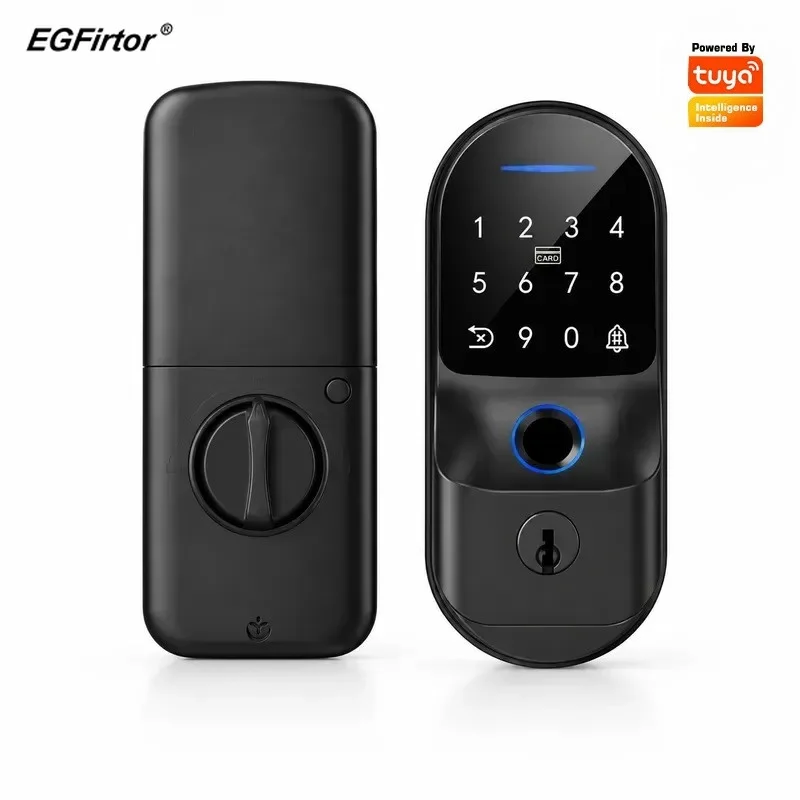 Fully Automatic Deadbolt Lock Fingerprint Smart Electronic Lock for Wooden Door Multi Unlock Methods Apartment
