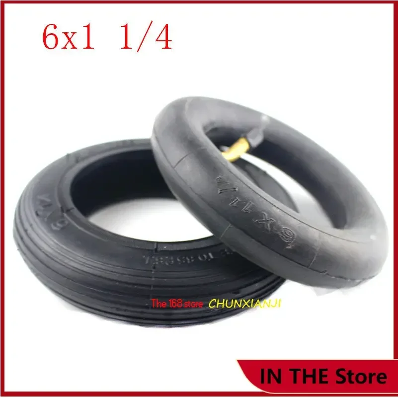 Motorcycle 6x1 1/4 Tyre 150MM Scooter Inflation Wheel with Hub  Inner Tube Electric  6 Inch Pneumatic Tire