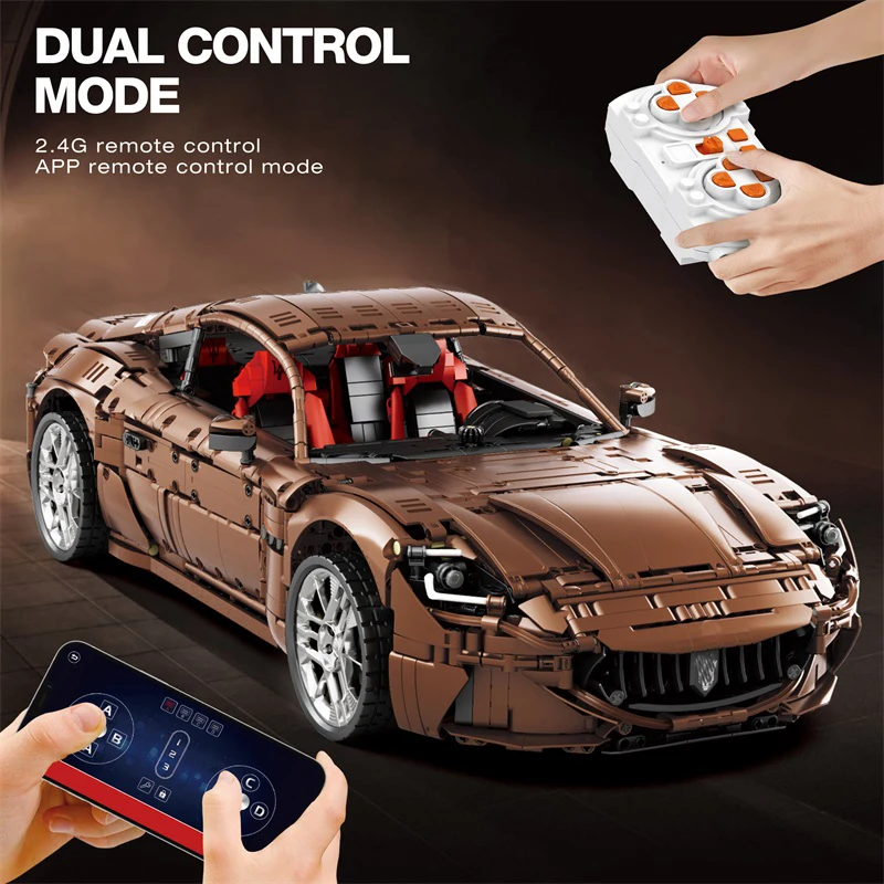 

5480 шт. MOC технический 1:8 радиоуправляемый спортивный автомобиль GranTurismo строительные блоки кирпичи модель игрушки для сборки для мальчиков подарок на день рождения