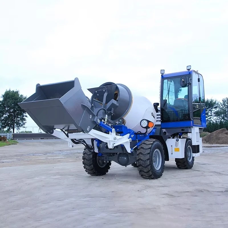 Mobile Self-loading Concrete Mixer Truck High Load Moment Four-wheel Drive Engine/Motor 0.35-0.7 M Bucket Capacity Customized