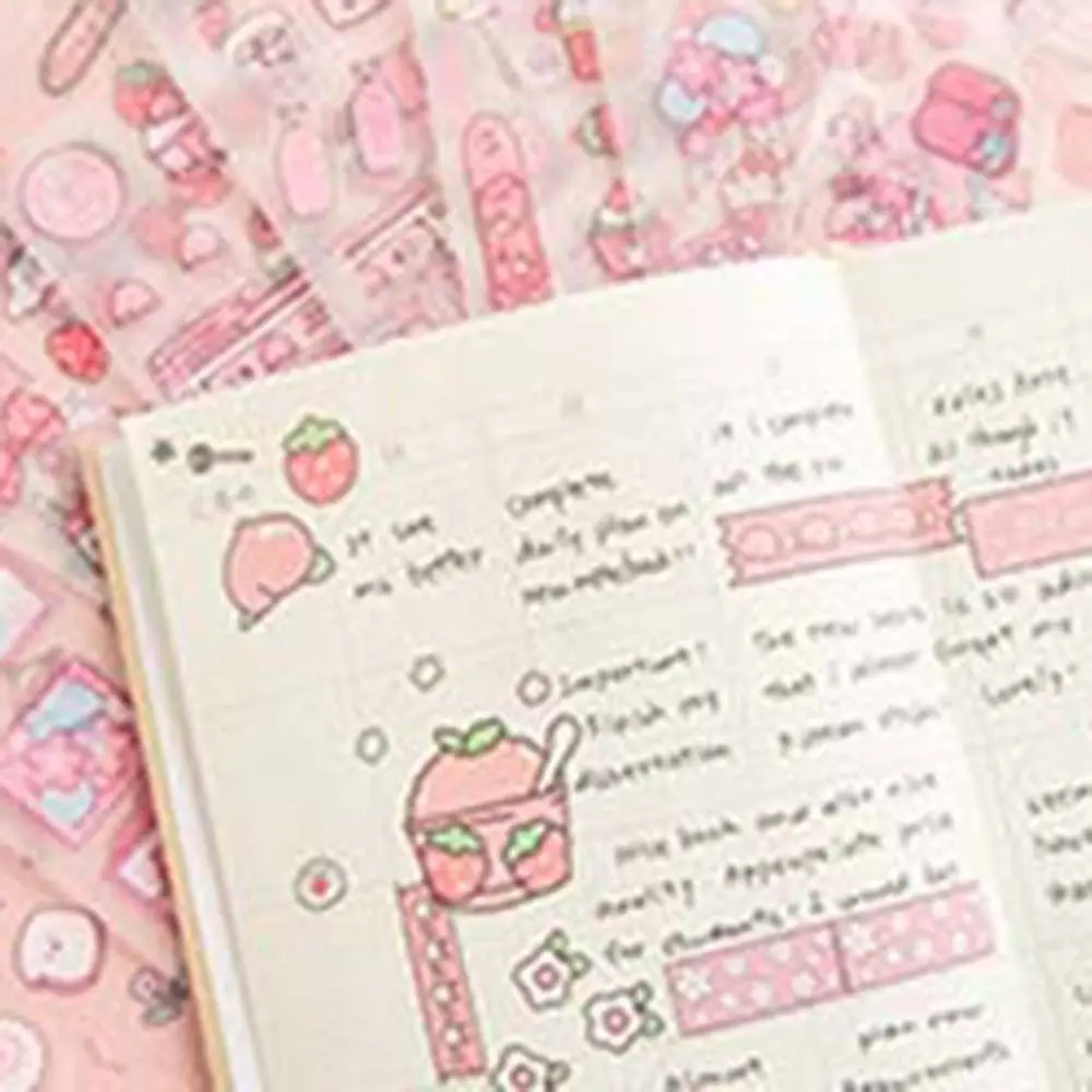 Heart Hand Account Sticker Cartoon Frosted Sticker Pink Flash Point Sticker Diary Stickers Anime Stickers Decorative Sticker