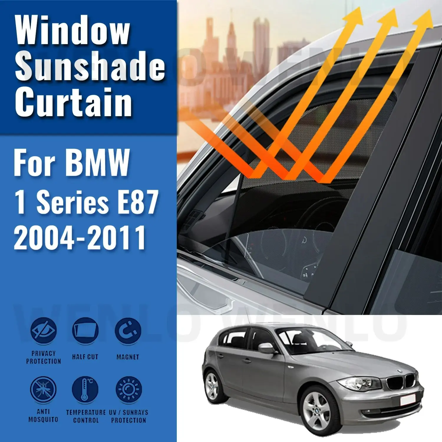 

For BMW 1 series E87 2004 2005 2006 2007 2008 2009 2010 2011 Car Sunshade Front Windshield Curtain Rear Side Window Sun Shade