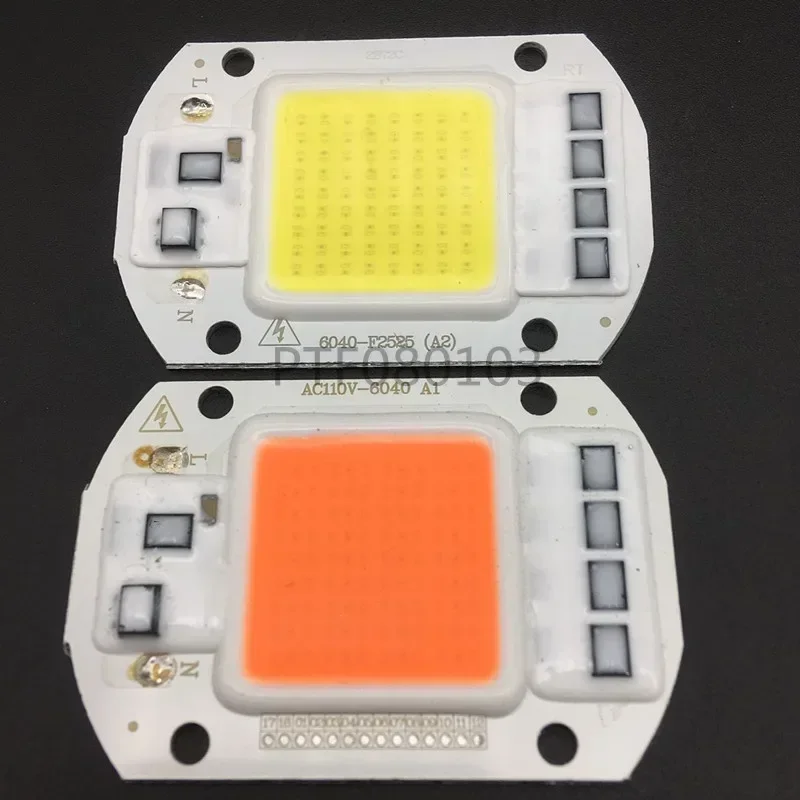 10pcs LED COB Bulb Chip 50W Chip 110V 220V Input Smart IC Fit For DIY LED Flood Light Cold White Warm White Street Lamp