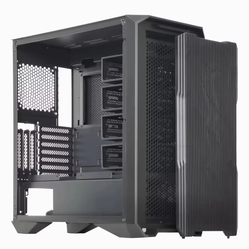 Mid Tower ATX Workstation Case Model KM7B, Magnesium Alloy Server Chassis with Large Storage Space for Desktop Computing