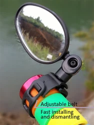 Bicycle Rearview Mirror 360°Rotatable Wide Angle 1pcs Handlebar Back Mirror Child Adult Safe For Bicycle Cycling Scooter Small S