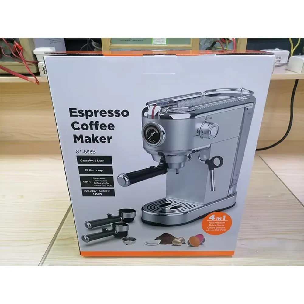 Commercial Quality Touch Screen 19 Bar Espresso Coffee Maker Machine Semi-automatic Professional 1l Water Tank