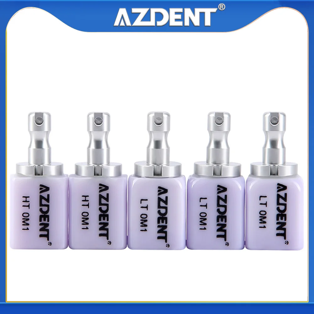 

AZDENT 5pcs/Box Lithium Disilicate C14 Glass Ceramic Blocks LT/HT Dental Lab Crown Material for CAD CAM Sirona Cerec Milling Sys