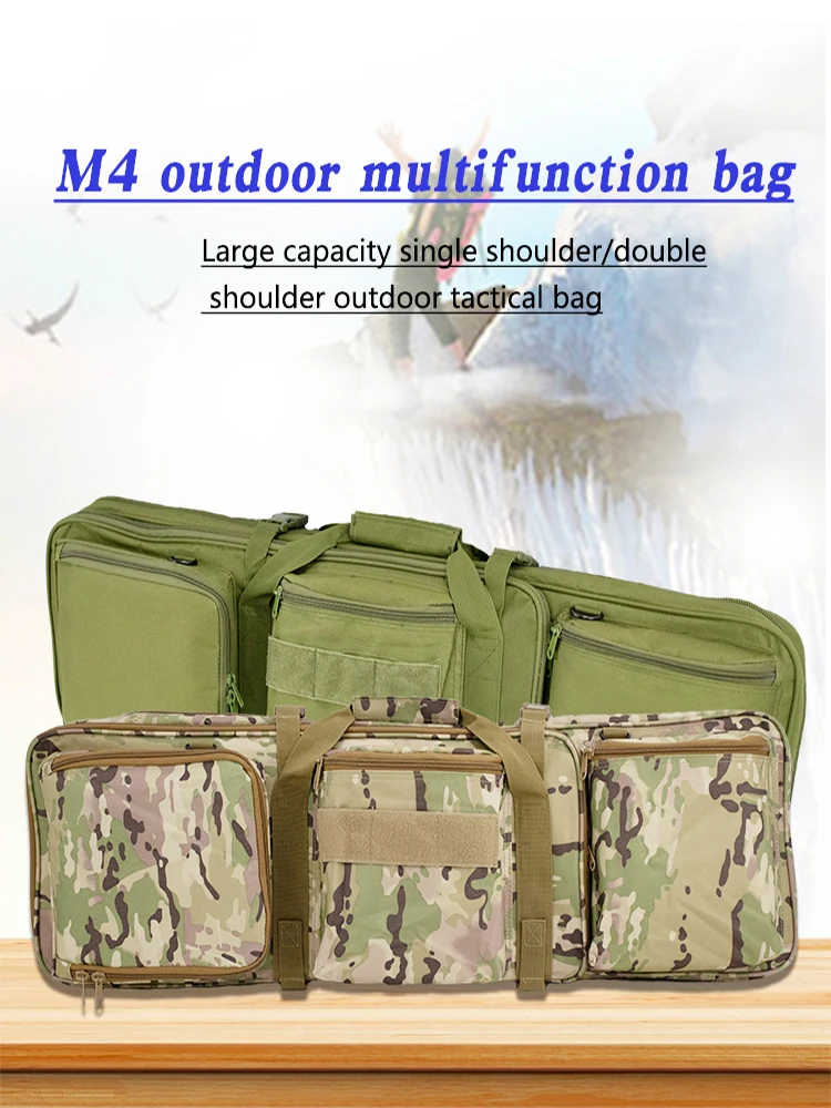 Outdoor Hunting Bag Training Airgun Rifle Shoulder Bag Gun Protection Nylon Backpack M4