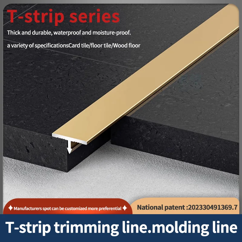 T-shaped aluminum alloy sideband. Wood veneer large board splicing line. Seamless splicing wire. Sealing wire