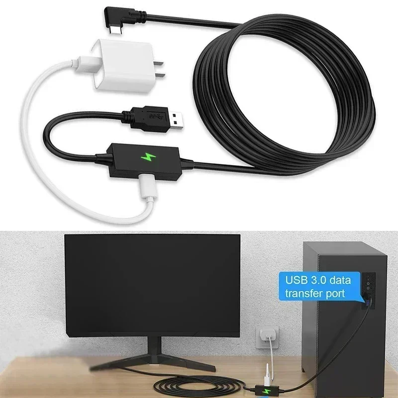 Data Line Charging Cable For Oculus Quest 3 2 Pico 4 Link USB 3.2 Type C Data Transfer USB-A To Type-C Cable VR Accessories