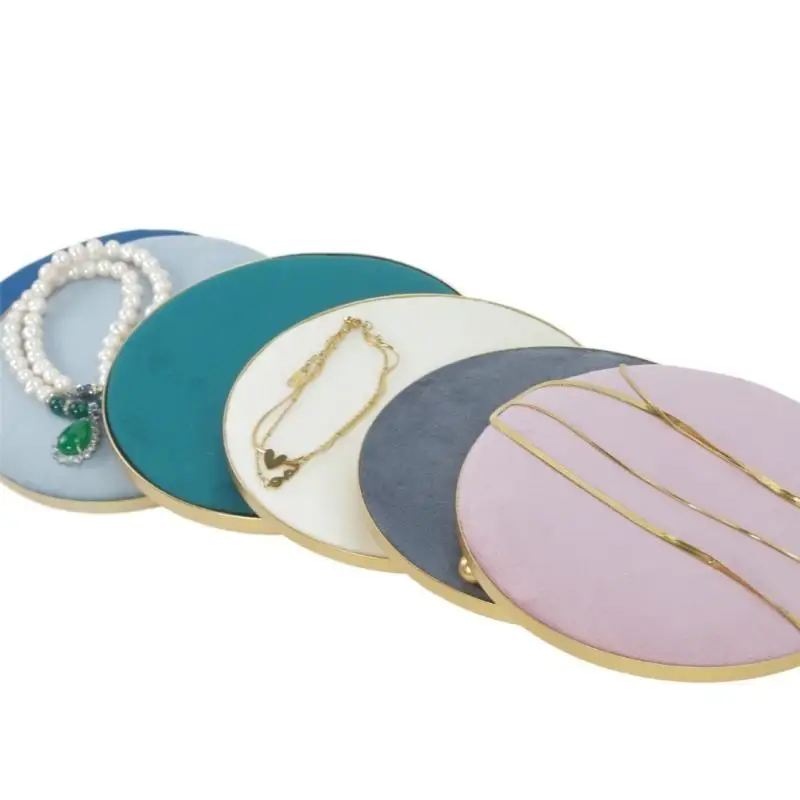 A52E Sturdy Metal Jewelry Organizera With Plush Flocking Surfaces Accessory for Collectors and Jewelry Enthusiasts Daily Use