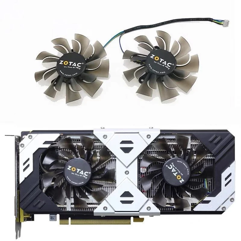 2Pcs GA92S2H Dc 12V 0.45A Zotac Gtx 960 Gpu Koeler Zotac Gtx 960 Thunderbolt Editie Galaxy Editie videokaart Fan