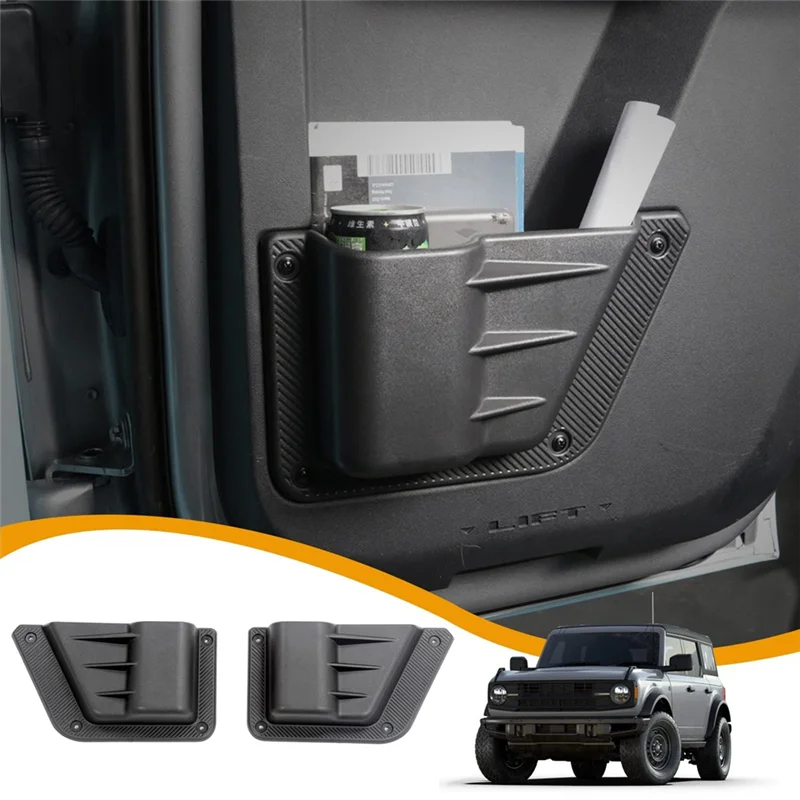 

Door Storage Pockets For Ford Bronco 2021-2024, Door Side Organizer Storage Expansion Accessories-AS55