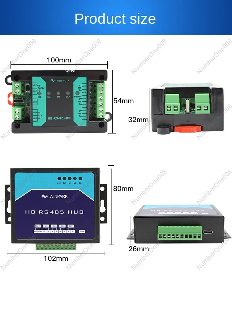 

Three Master and One Slave RS485 Hub Two Master and One Slave Multi-slave Multi-master MODBUS Multi-master Distribution Repeater