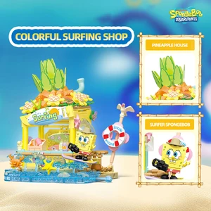 Bausteine der SpongeBob -Serie, Patrick Star, Dessert, Surf Shop, Szenenmodell, Modellsteine Set, Desktop -Deco -Spielzeug, Geschenke für Kinder 10 Hauptverkaufs -Surfspielzeug - №5