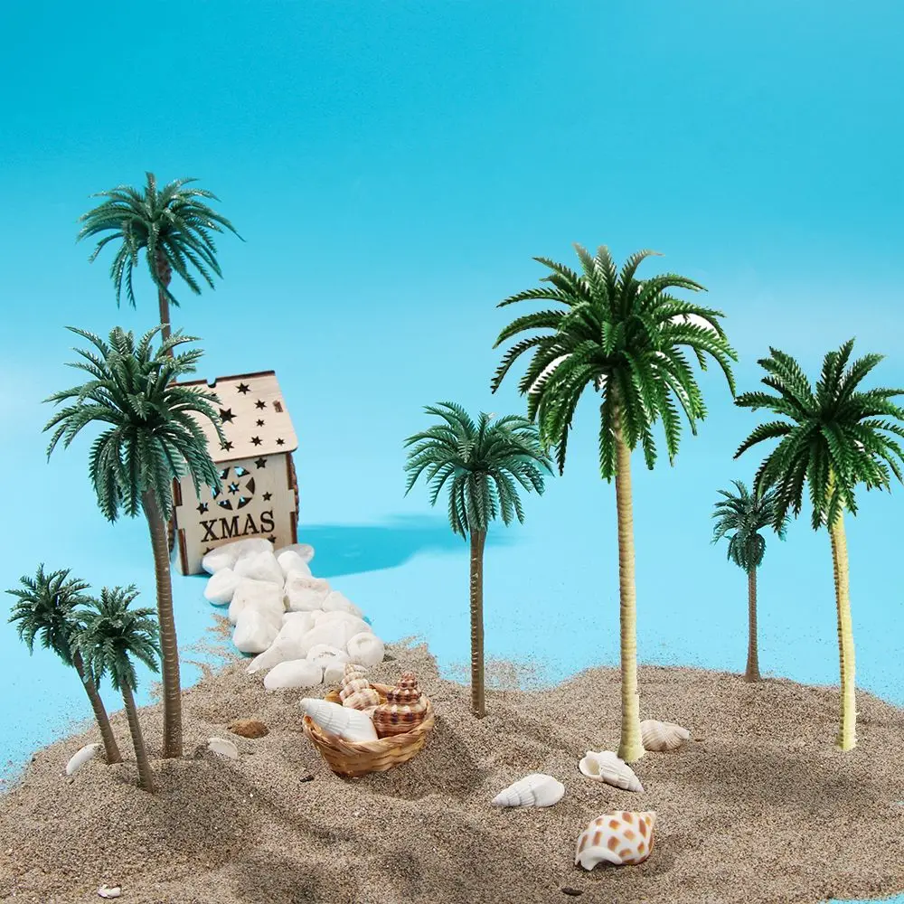 5/10/20Pcs Miniatures Micro Landscape DIY Scenery Craft Tree Model Train Railroad Scenery Coconut Palm Tree