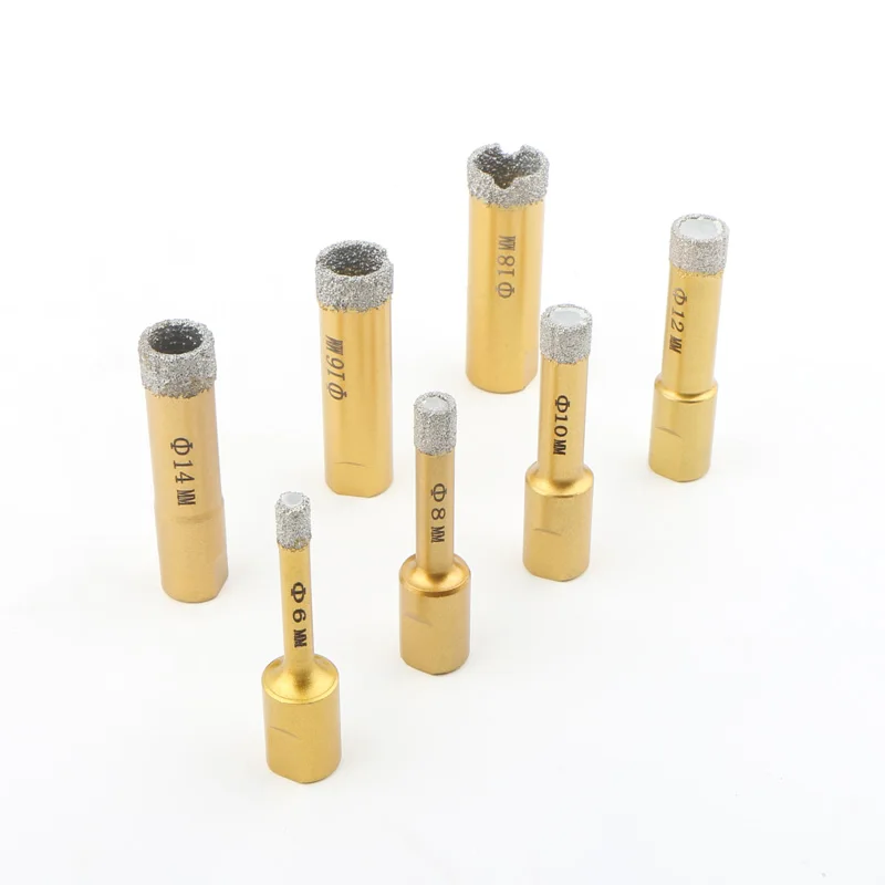 Marble Tile Hole Saw M10 Thread Brazed Diamond Drilling Core Bit Ceramic Hole Saw Granite Marble Porcelain Brick Drill Bit Tools